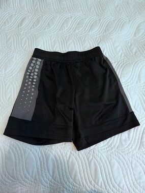 All In Motion Boy’s Sz. S (6-7) Black Athletic Shorts with Gray Accent